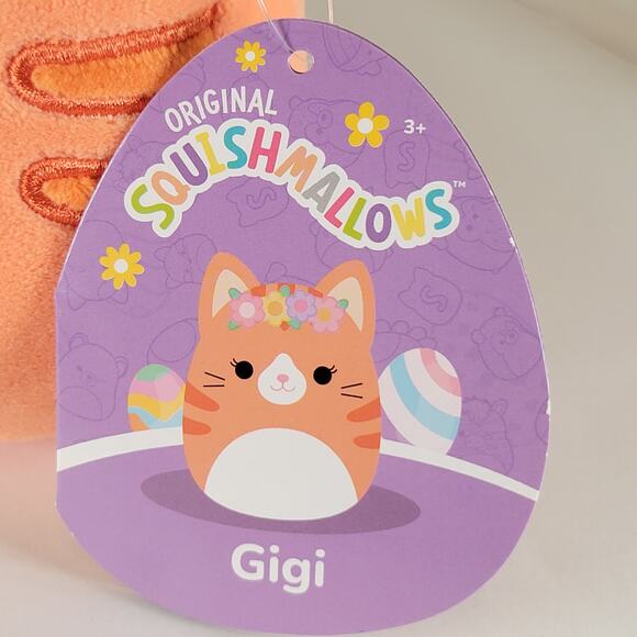 Squishmallows Gigi Cat Plush 5" Orange Flower Crown Kellytoy Jazwares Stuffie - Picture 7 of 14